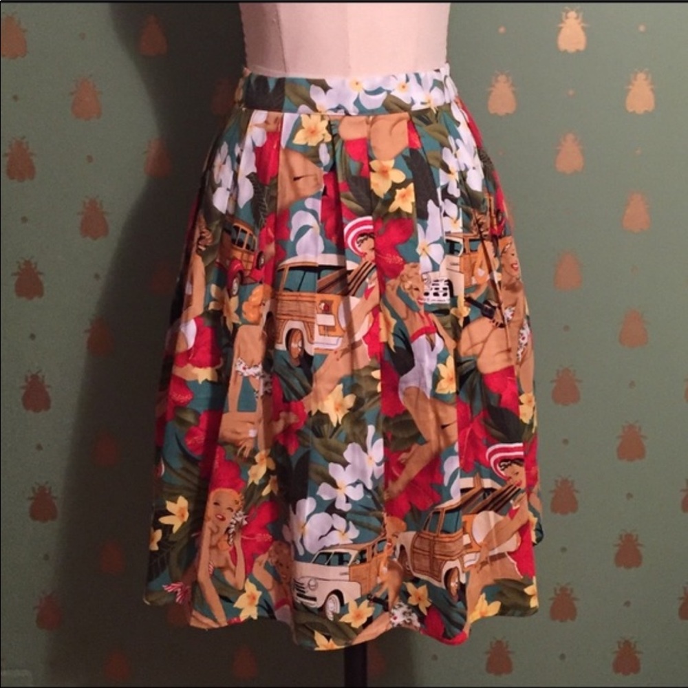 🤗Vintage Hawaiian Skirt😘